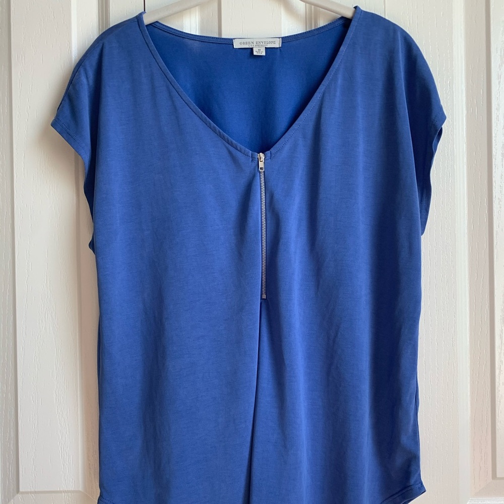 Green Envelope| Zipper Front Top